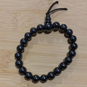 Hematite Beaded Bracelet unisex